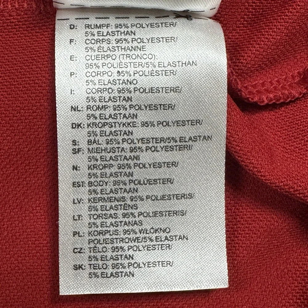 Adidas Ultimate Golf Polo Shirt Mens Size L Red Climalite 1/4 Zip Long Sleeve